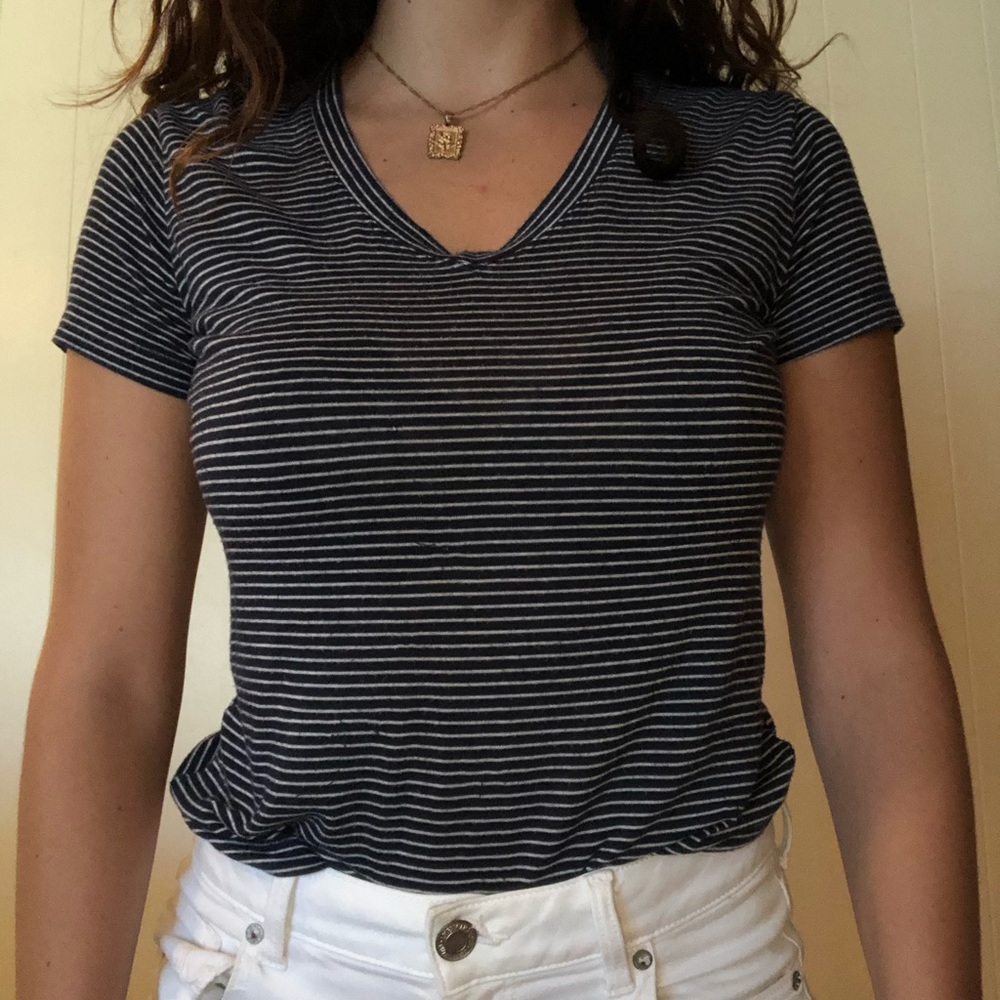 Navy blue stripped t-shirt